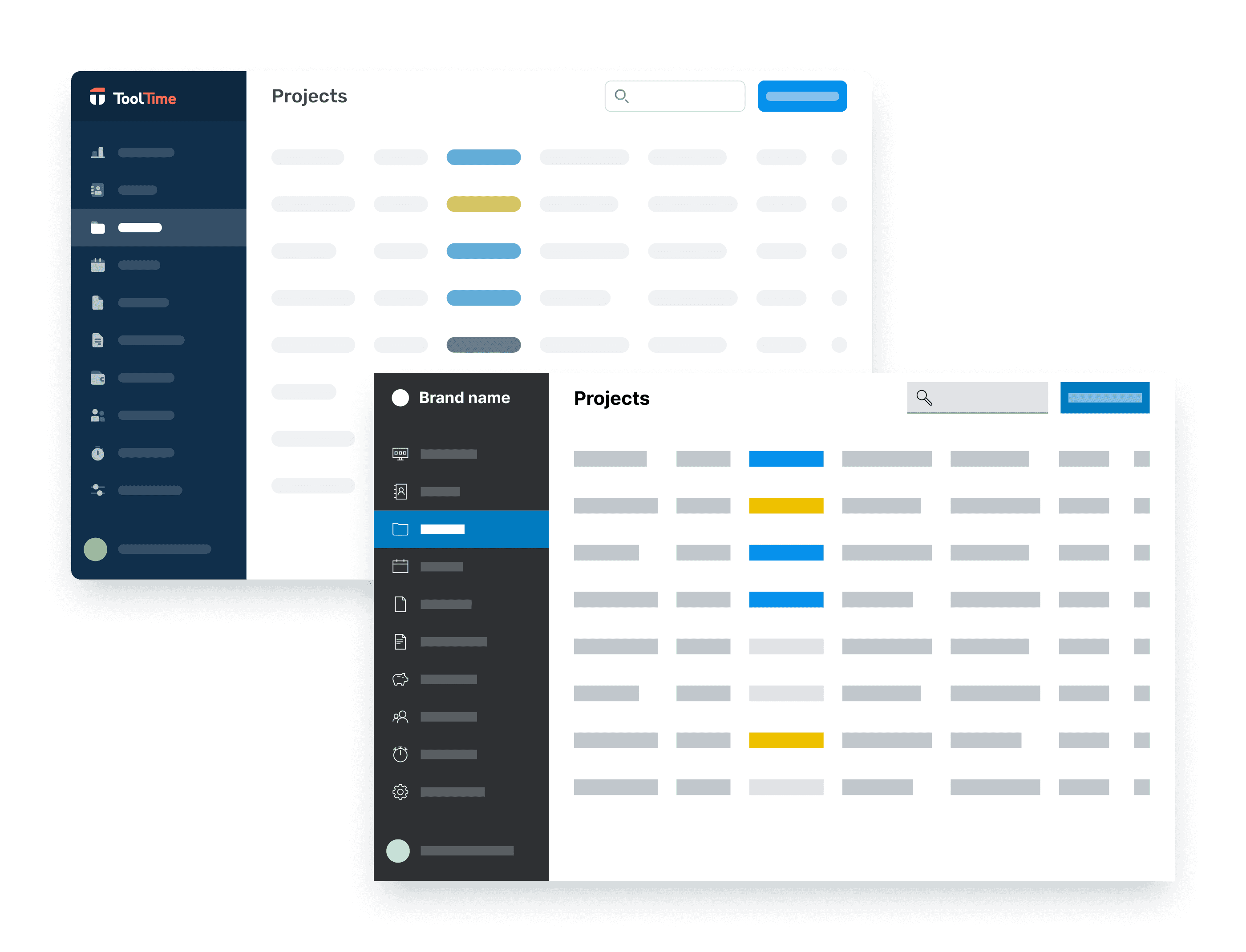 Example of tokens applied to components in the codebase
